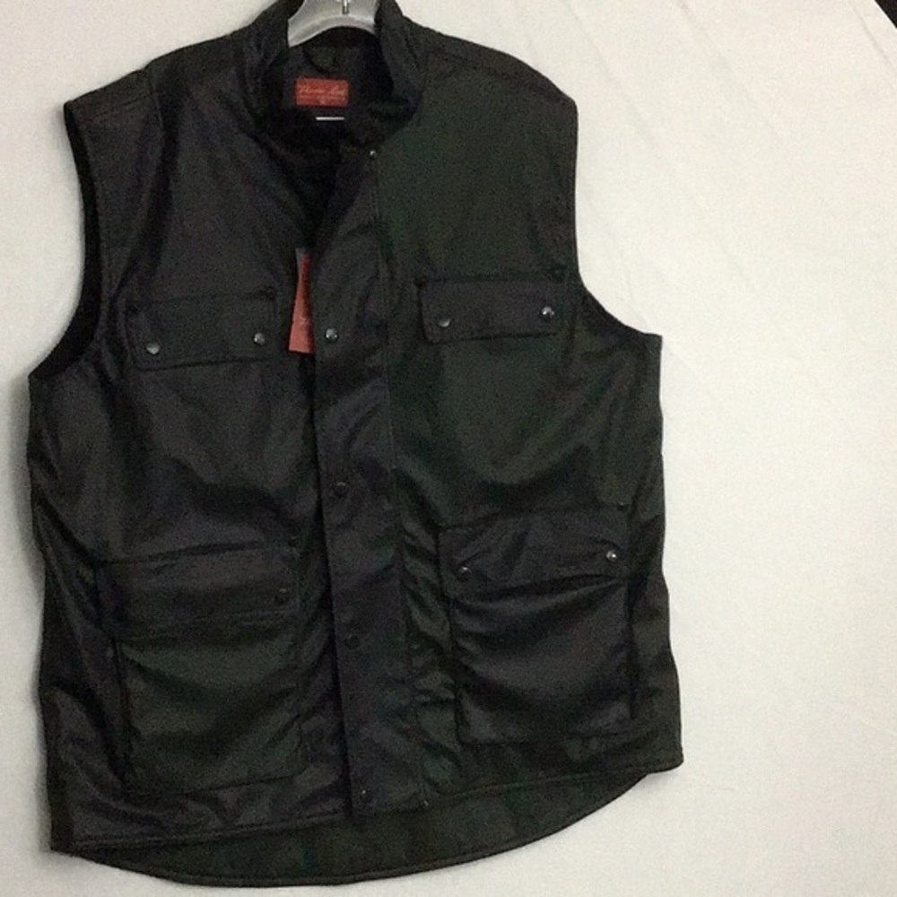 NWT Thomas Cook Men Pioneer Rain Vest XL BK Green